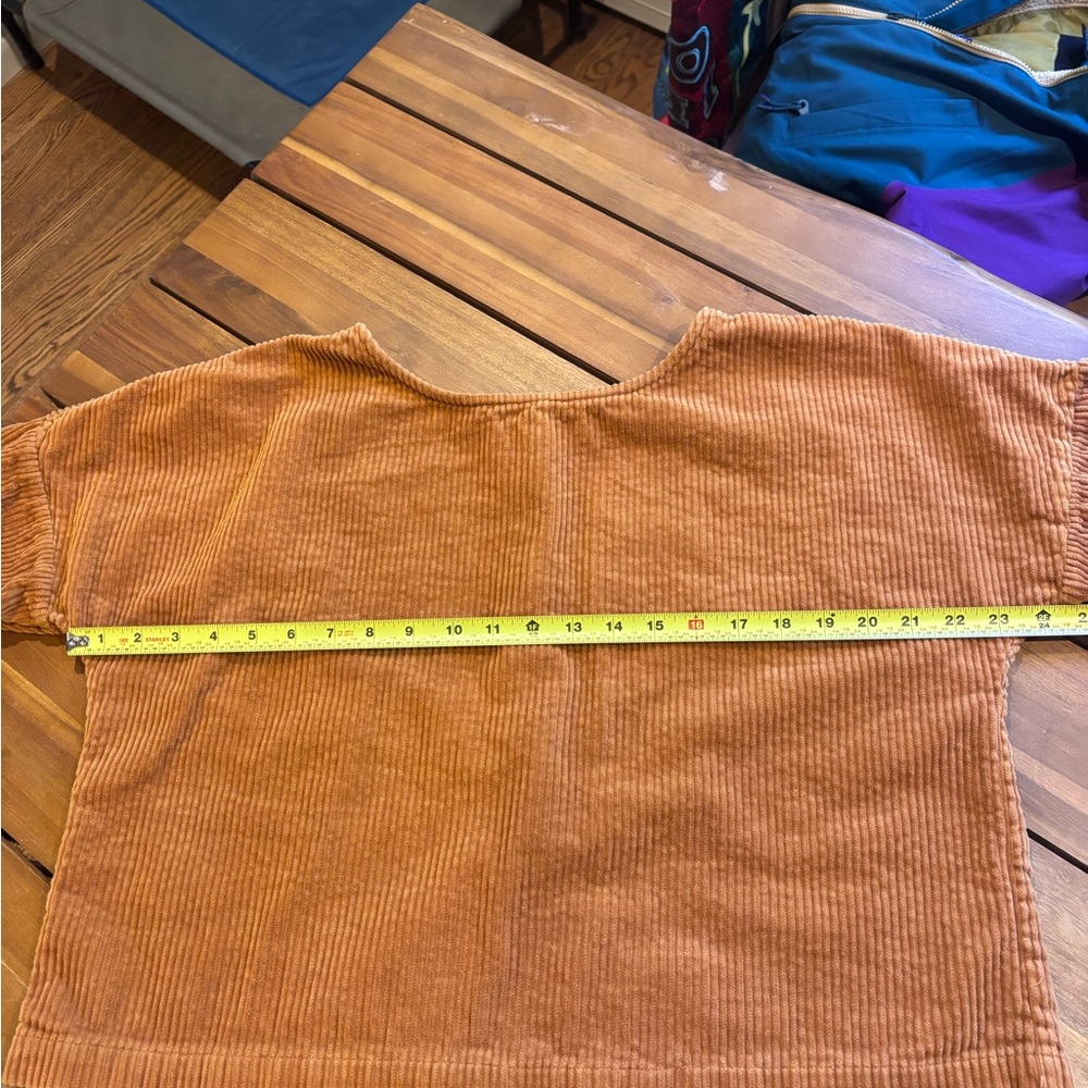 Sugar Candy Mountain Acorn Tan/Brown Corduroy Women’s Top - Picture 7 of 8